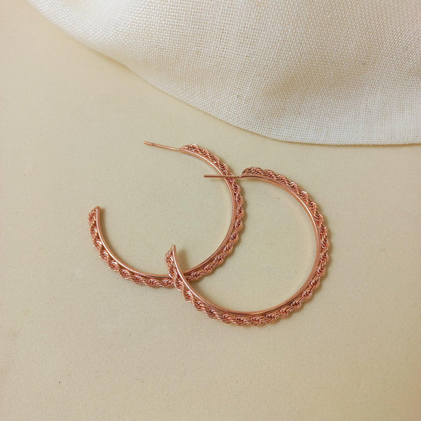 BRINCO MEIA AGOLA CORDÃO BAIANO 4.5CM - OURO ROSE